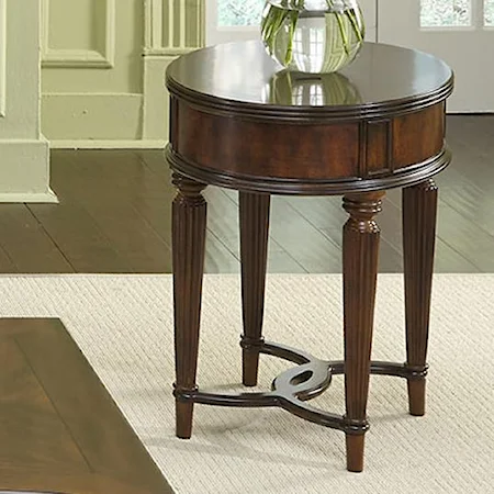 Tradtional Oval Chair Side Table